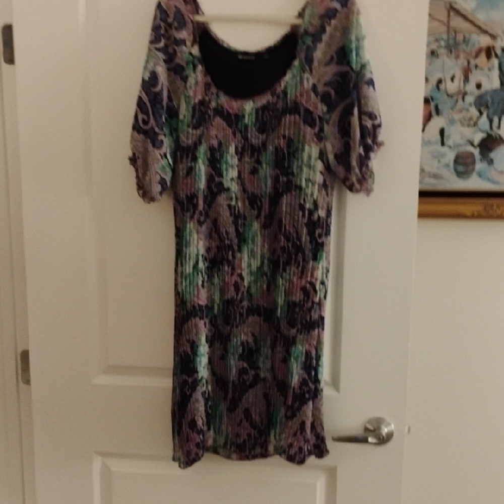 Multicolor Patterned Women's Dress